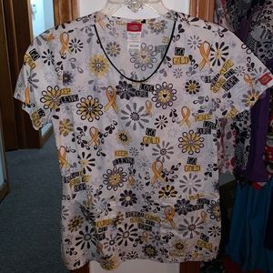 Childhood cancer awareness scrub Top